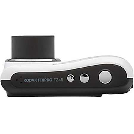 Kodak PIXPRO FZ45 16.4 Megapixel Compact Camera - White - 1/2.3" CMOS Sensor - 2.7"LCD - 4x Optical Zoom - 6x Digital Zoom - Digital (IS) - 4608 x 3456 Image - 1920 x 1080 Video - Full HD Recording - HD Movie Mode