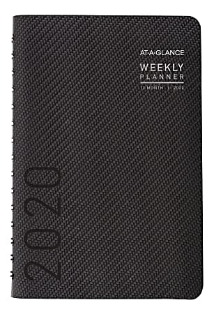 AT-A-GLANCE® Contemporary Weekly/Monthly Planner, 5-1/2" x 8-1/2", Graphite, January To December 2020, 70100X45