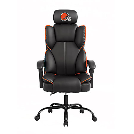 Imperial NFL Champ Ergonomic Faux Leather Computer Gaming Chair, Cleveland Browns