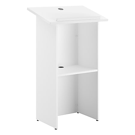 Bush Business Furniture Lectern, 48" x 24", White, Standard Delivery