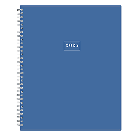 2025 Blue Sky Weekly/Monthly Planning Calendar, 8-1/2" x 11", Solid Azure, January To December, 148899