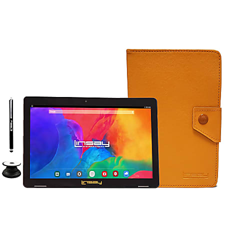 Linsay F10IPS Tablet, 10.1" Screen, 2GB Memory, 32GB Storage, Android 10, Orange