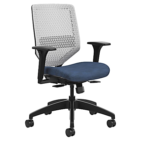 HON® Solve Seating Steel Mid-Back Task Chair, Platinum/Navy