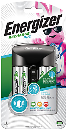 Energizer Rechargeable AA and AAA Battery Charger (Recharge Pro) with 4 AA  NiMH Rechargeable Batteries