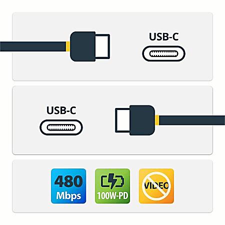 StarTech.com USB C to USB C Cable w 5A PD MM 2 m 6 ft. USB 2.0 USB