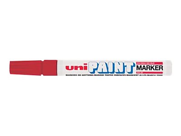 Uni-Ball Uni-Paint Oil-Base Medium Line Markers - Medium Marker Point - Red Oil Based Ink - White Barrel - 1 Each