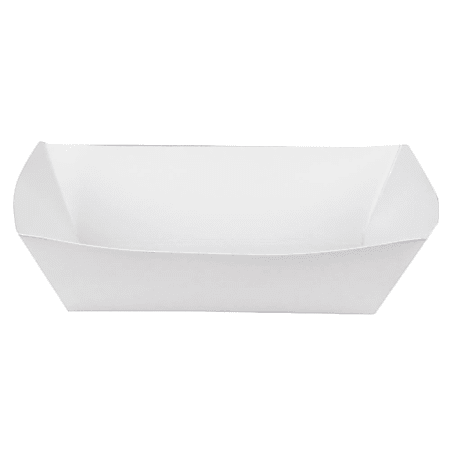 Single-Use Hot/Cold Food Trays, 5-13/16"H x 4"W x 1-1/2"D, White, Case Of 1,000 Trays
