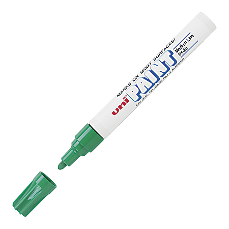 uni ball Oil Based Paint Marker Medium Point Green Ink - Office Depot