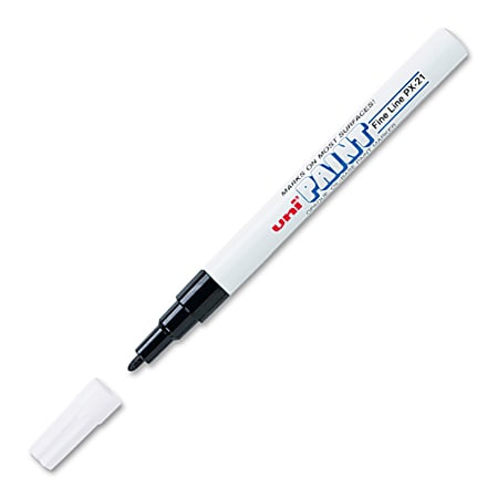 Uni-Ball Oil-Base Fine Line uni Paint Markers - Fine Point Type - Black Oil Based Ink - 1 Each