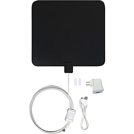 Winegard Flatwave Amped Indoor HDTV Antenna - Upto 50 Mile Range - UHF, VHF - Indoor, HDTV AntennaWall/Window - Multi-directional