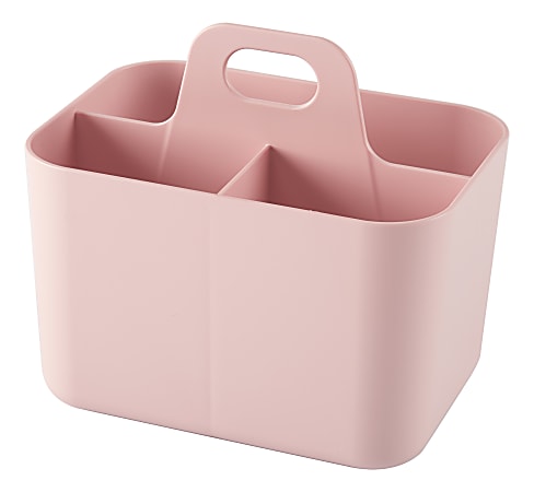 Realspace Stackable Storage Caddy 3 34 H x 5 78 W x 4 14 D Pink - Office  Depot