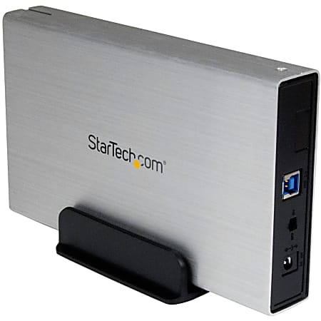 StarTech.com 3.5in Silver USB 3.0 External SATA III Hard Drive Enclosure  with UASP Portable External HDD External hard drive enclosure Connects a 3.5  SATA hard drive through an available USB port HDD