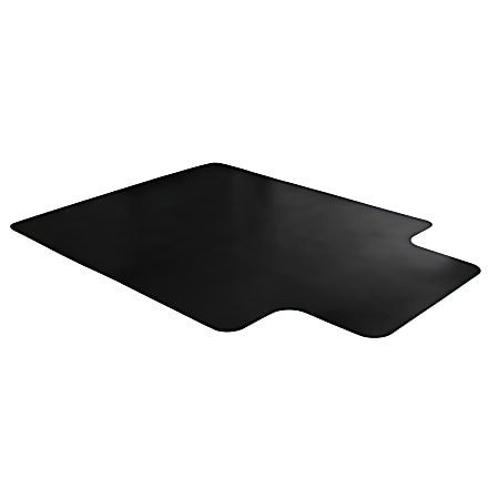 Floortex® Advantagemat® Vinyl Lipped Chair Mat for Hard Floor, 36" x 48", Black