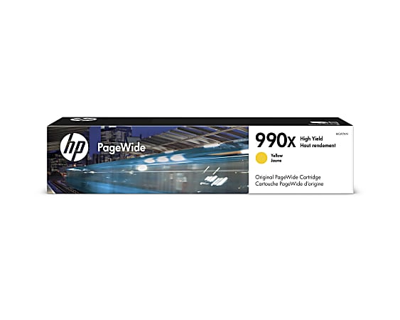 HP 990X PageWide Yellow High-Yield Ink Cartridge, M0J97AN