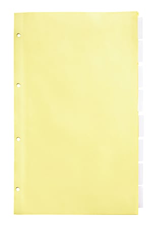 Office Depot® Brand Insertable Dividers With Tabs, 8 1/2" x 14", Clear, 8-Tab