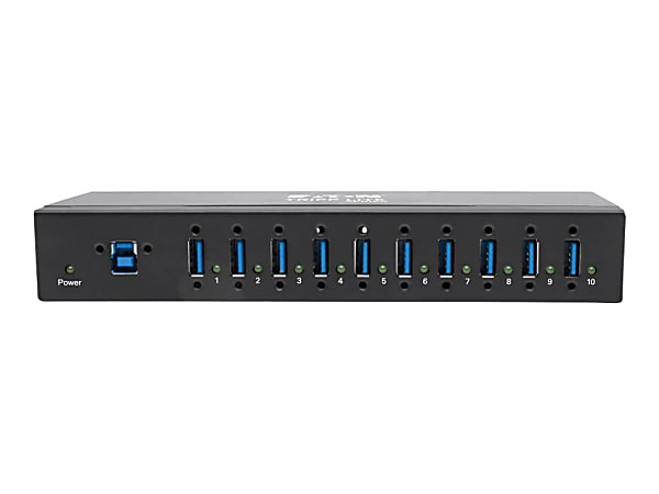 Eaton Tripp Lite series 10-Port Industrial-Grade USB 3.0 SuperSpeed Hub - 20 kV ESD Immunity, Iron Housing, Mountable - U360010IND