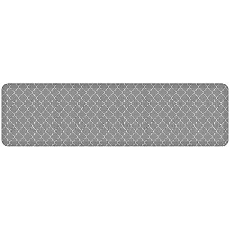 GelPro Designer Comfort Polyurethane Anti-Fatigue Floor Mat For Hard Flooring, 20" x 72", Trellis Gray