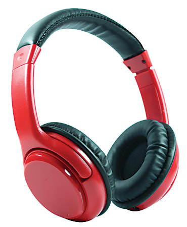 Craig® Bluetooth® Wireless Over-The-Ear Headphones With Earbuds, Red