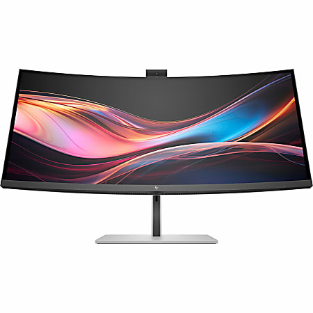 HP 734pm 34 Class Webcam UW-QHD Curved Screen LED Monitor - 21:9