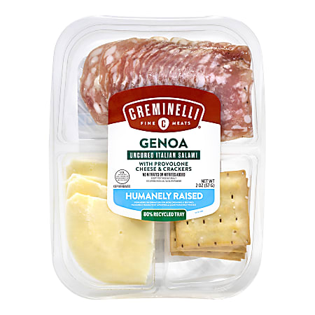 Creminelli Genoa, Provolone Cheese And Crackers Packs, 2