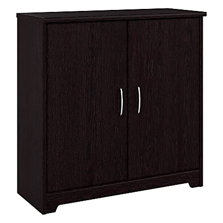 Bush Furniture Cabot Small Storage Cabinet With Doors, Espresso Oak, Standard Delivery