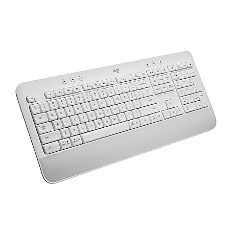 Logitech Signature K650 Wireless Comfort Keyboard Wireless Connectivity BluetoothRF 32.81 ft PC Mac AA Battery Size Off White -