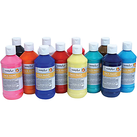 Handy Art Face Paint - 8 oz - 12 / Set - Assorted