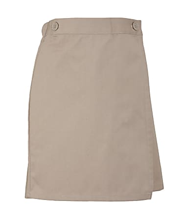 Royal Park Girls Uniform Flat Front Skort Size 16 12 Khaki - Office Depot
