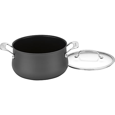 Cuisinart 5 Qt. Dutch Oven w/Cover - 5 quart Dutch Oven, Lid - Anodized Aluminum, Tempered Glass Lid - Oven Safe