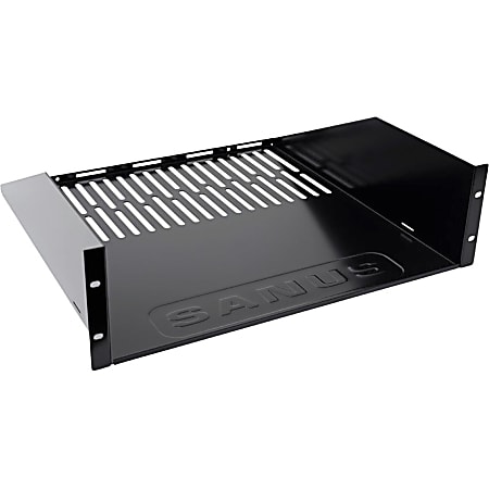 Sanus Component Series AV Rack Shelf - 3RU Vented Rack Shelf - Black -  - CASH23B1