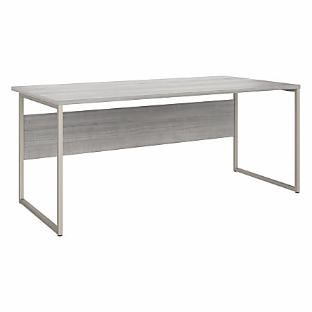 Bush® Business Furniture Hybrid 72"W x 36"D Computer Table Desk With Metal Legs, Platinum Gray, Standard Delivery