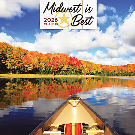 2026 TF Publishing Scenic & Nature Monthly Wall Calendar, 12" x 12", Midwest Is Best, January To December