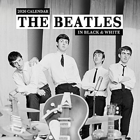 2026 TF Publishing Art & Design Monthly Wall Calendar, 12" x 12", The Beatles: In Black & White, January To December