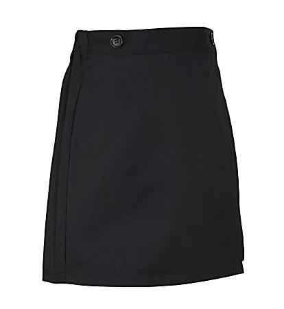 Royal Park Girls Uniform, Flat-Front Skort, Size 12, Black