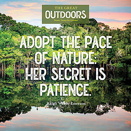 2026 TF Publishing Inspiration Monthly Wall Calendar, 12" x 12", The Great Outdoors, January To December