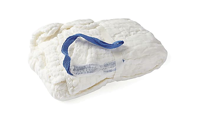 Medline Sterile X-Ray-Detectable Lap Sponges, 12" x 12", White, 5 Sponges Per Pack, Case Of 40 Packs
