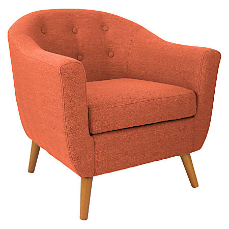 Lumisource Accent Chair, Rockwell, Orange/Brown