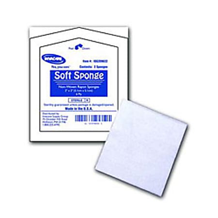 Invacare® Soft Sponges, Sterile, Box Of 25