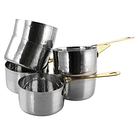 Gibson Home Lannister 6-Piece Mini Sauce Pan Cookware Set, Silver