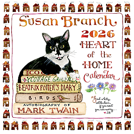 2026 TF Publishing Art & Design Monthly Wall Calendar, 12" x 12", Susan Branch, January To December