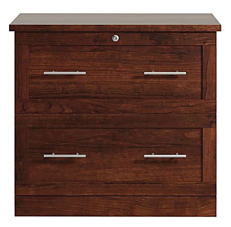 Reale 19 D Lateral 2 Drawer File Cabinet Mulled Cherry Office Depot