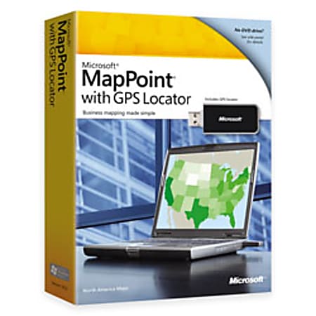 Microsoft® MapPoint® 2010 With GPS Locator, Traditional Disc