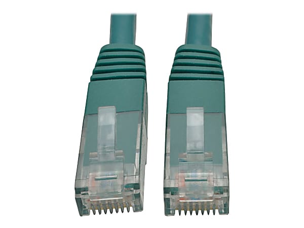 Tripp Lite 2ft Cat6 Gigabit Molded Patch Cable RJ45 M/M 550MHz 24 AWG Green - 128 MB/s - 2 ft - Green