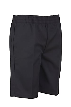 Royal Park Unisex Uniform, Flat Front Pull-On Shorts, XX-Small, Black