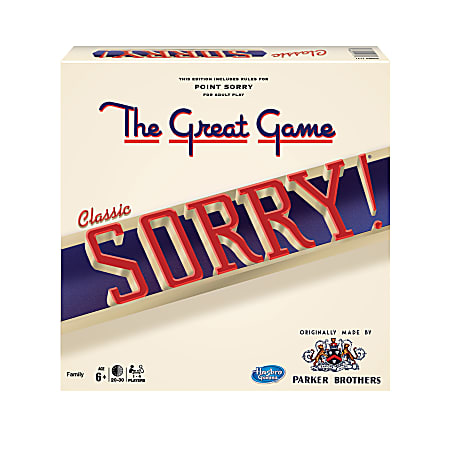 Winning Moves Classic Board Game, Sorry, Total Qty 1