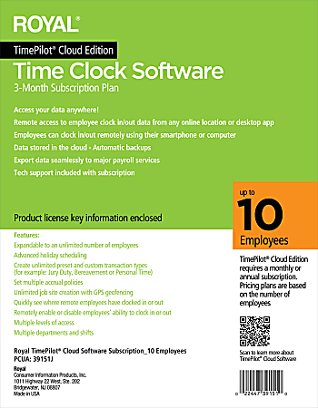90-Day Cloud Software Subscription, For 10 Employees