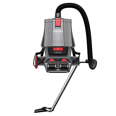 Sanitaire TRANSPORT Cordless Backpack Vacuum, Gray/Red/Black