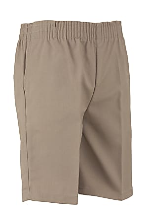 Royal Park Unisex Uniform, Flat Front Pull-On Shorts, XX-Small, Khaki