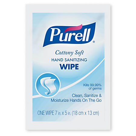 Purell Cottony Soft Hand Sanitizing Wipes Unscented Carton Of 1000 Wipes -  Office Depot