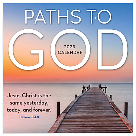 2026 TF Publishing Inspirational Mini Monthly Wall Calendar, 7" x 7", Paths to God, January To December